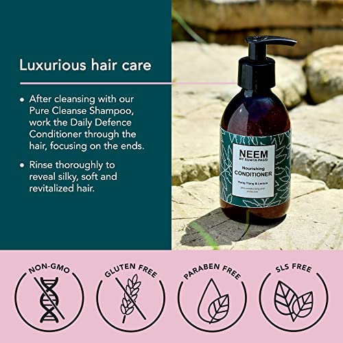 NEEM Sunita Passi - Ayurvedic Neem Conditioner, 250ml - Nourishing Ayurveda Conditioner for All Hair Types & Sensitive Scalps - Lemon & Ylang Ylang Essential Oils - Vegan & Natural Hair Care - Image 6