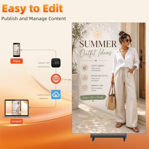 Image of 90 Inch Tri-Fold LED Poster Screen丨Dual-Sided LED Digital Signage Display | P1.86 GOB Protected | Seamless Display | Portable & Quick Install | Smart Content Control | With Flight case
