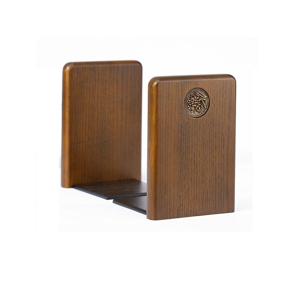 FZL02068LM Book Ends Book Ends, Decorative Book Ends for Shelves - Sturdy Book Stop for Office School Bookends