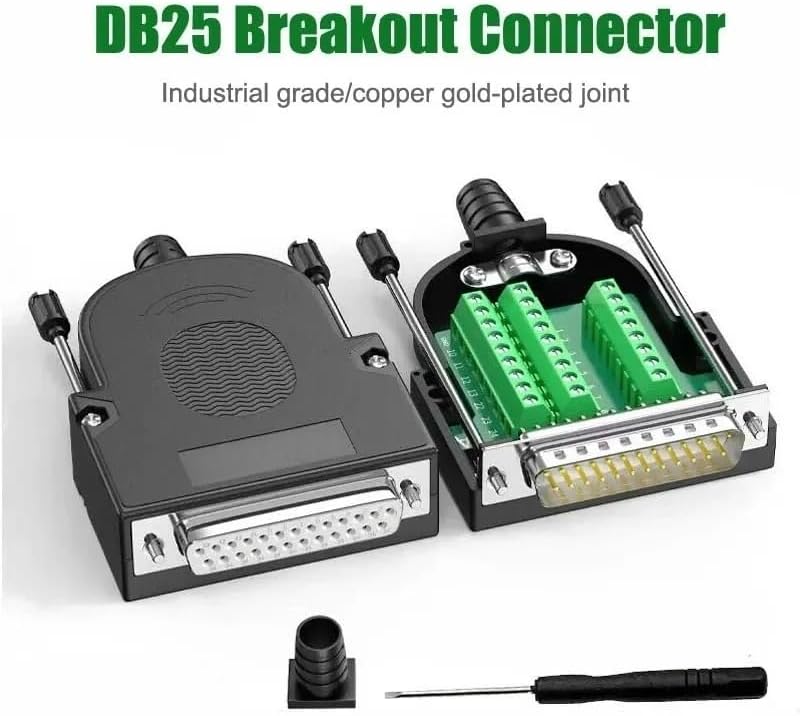 DB25 Breakout Connector Industrial Male Female Soldering-Free D-SUB 25PIN Plug Adapter DB 25 Weld-Free Serial Parallel Port Plug(SF)