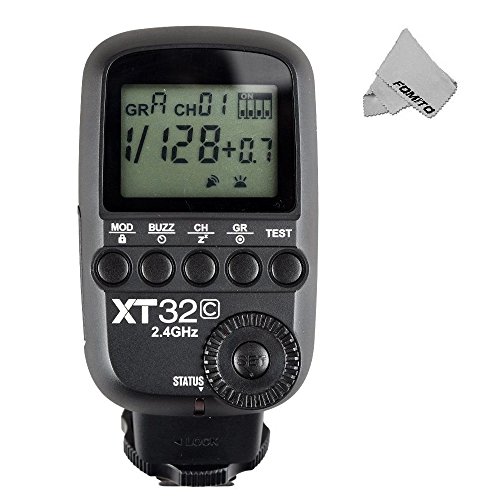 Fomito Godox XT32-C Wirelss Power Contral Flash Trigger Manual Radio Transmitter HSS with 2.4GHz Godox X System for Canon EOS 1DX 5DIII 5D 6D 7D 60D 650D 1100D