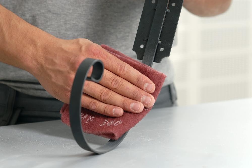 Mirka Mirlon Total 25 pz Vello abrasivo VeryFine Grana 360 Tamponi abrasivi, vello abrasivo per la levigatura, l'eliminazione della ruggine, la carteggiatura,metallo, plastica