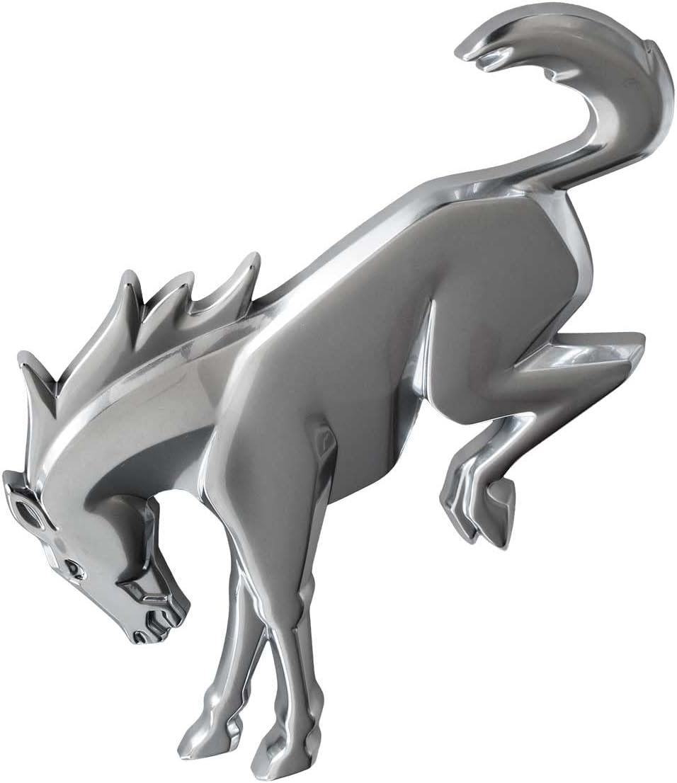 OEM M2DZ-9942528-A Silver Bucking Bronco Tailgate Emblem Made for Bronco 2021-2025