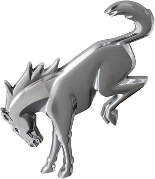 OEM M2DZ-9942528-A Silver Bucking Bronco Tailgate Emblem Made for Bronco 2021-2026