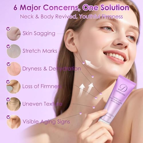 Retinol, Collagen & Hyaluronic Acid Neck Firming Cream – Anti-Aging Neck Cream for Firming & Tightening, Helps Improve the Look of Sagging Skin on Neck & Face, 1.76 Fl Oz - Image 5