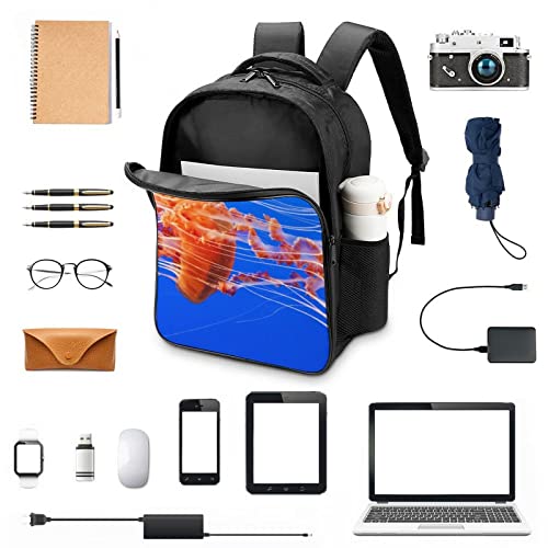Sac à dos d'école imprimé méduse relief 3D cool et unisexe