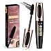 Natural 4D Silk Fiber Lash Mascara, Lengthening and Thick, Long Lasting, Waterproof & Smudge-Proof, All Day Exquisitely Lush, Full, Long, Thick, Smudge-Proof Eyelashes