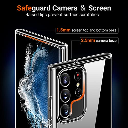 Torras Designed For Samsung Galaxy S22 Ultra Case [8X Armor-Level Shockproof] [Anti-Yellow] thumb #4