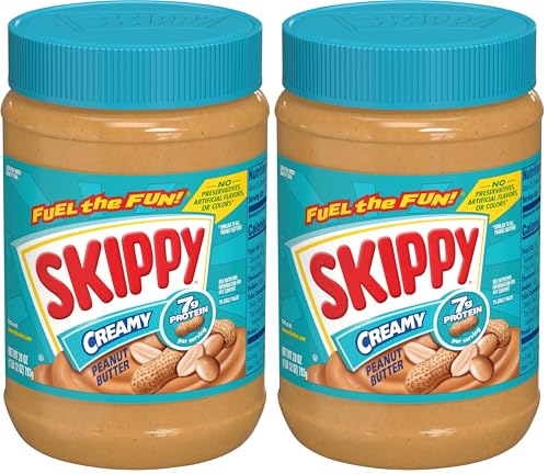 Image of SKIPPY Creamy Peanut Butter, 28 Ounce Jar (Pack of 2)