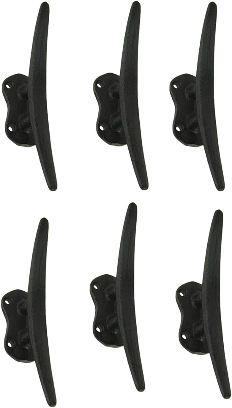Chesapeake Bay Ltd Set of 6 Rustic Cast Iron Boat Cleat Wall Hooks