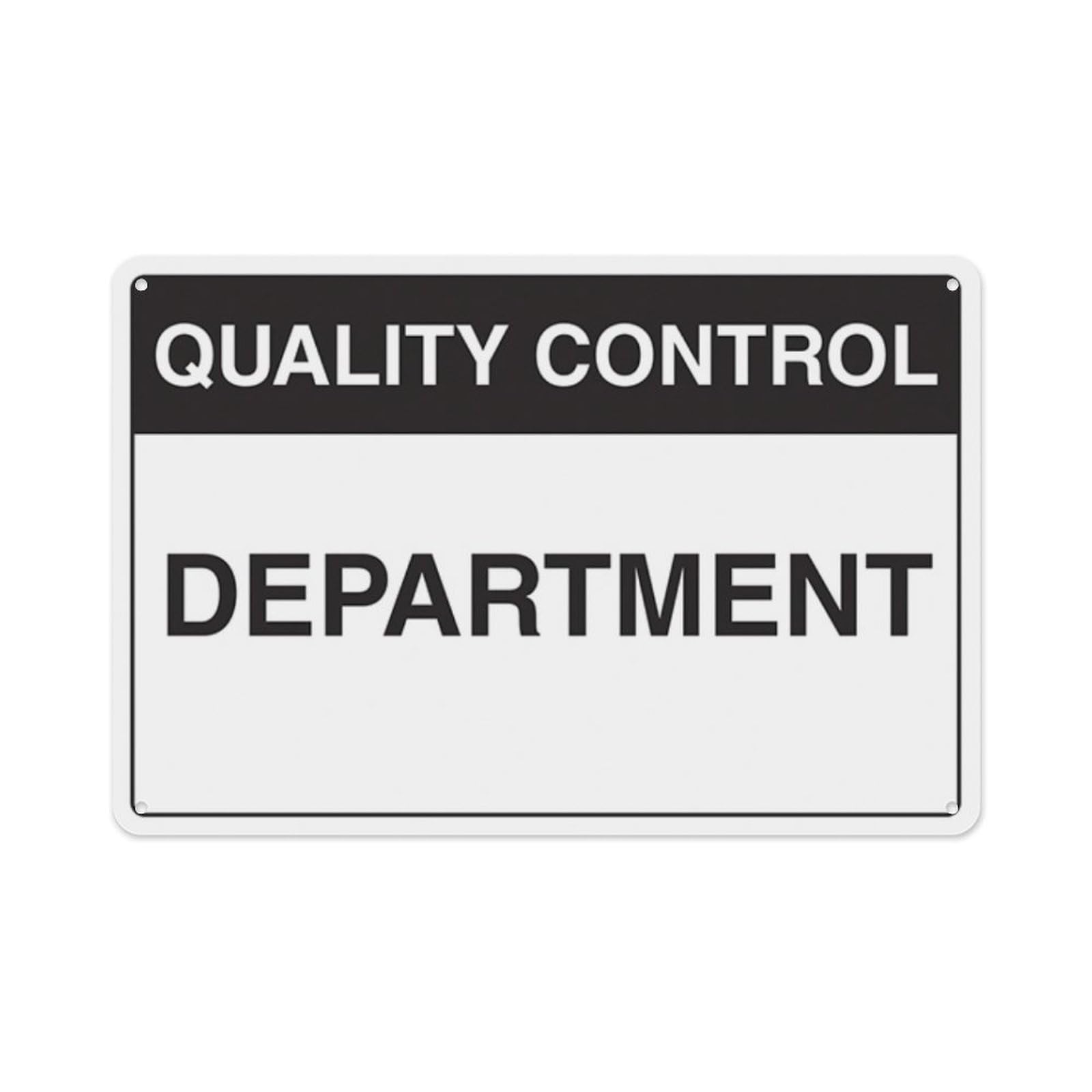 peiyeety Quality Control - Department Aluminum Tin Warning Signs For Home Outdoor Garden 12X16 Inches