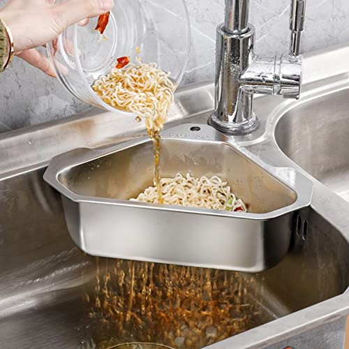 Colador triangular de acero inoxidable para cocina miniatura 6