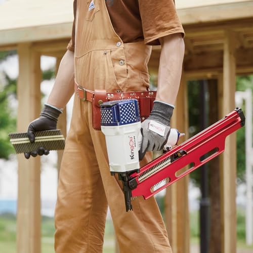 Image of KingOu American Style NR2190 21 Degree Plastic Strip Framing Nailer Gun Aluminum Magazine