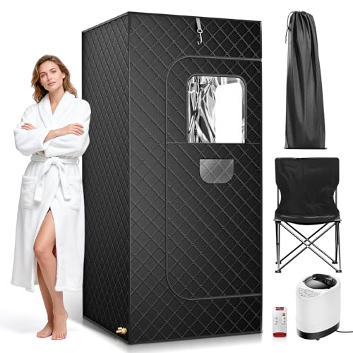 Sauna de Vapor Portátil 180x85x85CM, 9 Configuraciones de Temperatura y Sauna Portátil de Cuerpo Completo, Equipada con Motor de Vapor de 3L y 1000W, Sauna Portátil para Desintoxicación y Relajación Sauna de Vapor Portátil 180x85x85CM, 9 Configuraciones de Temperatura y Sauna Portátil de Cuerpo Completo, Equipada con Motor de Vapor de 3L y 1000W, Sauna Portátil para Desintoxicación y Relajación
