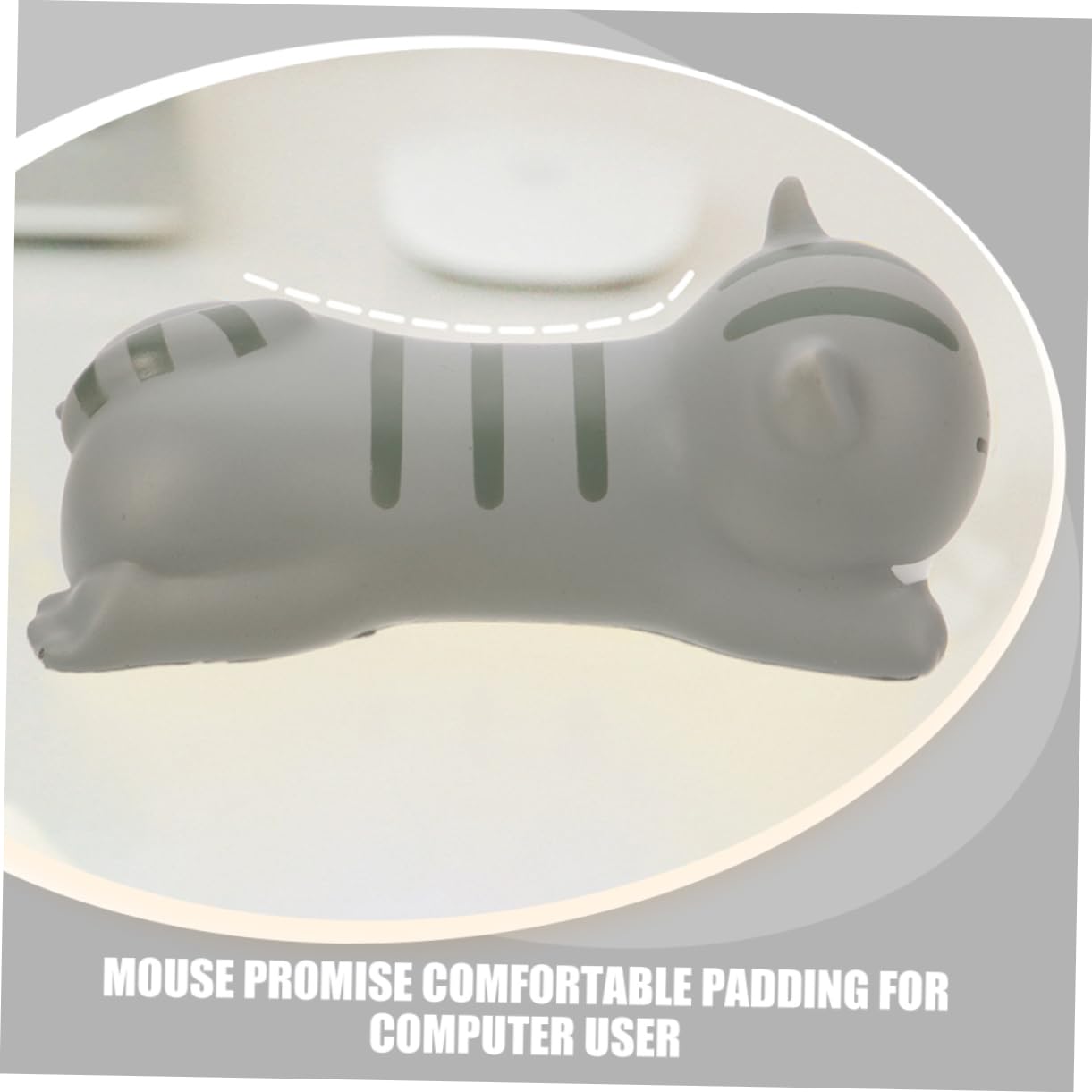 HOMSFOU 5 Set Tappetino Per Mouse Da Polso Supporto Per Polso Imbottito Polso Riposo Riposa Carino Pad Polso Di Topo Poggiapolsi Per Mouse Da Ufficio Grigio 2 Pezzi * 5