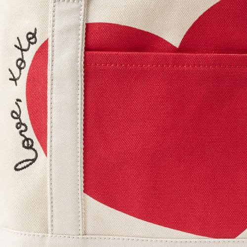 Image of Lands' End Zip Top Long Handle Canvas Tote Bag
