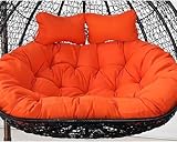 Cojín para silla de huevo de doble canasta colgante, impermeable, extraíble, grueso, con almohada para patio al aire libre