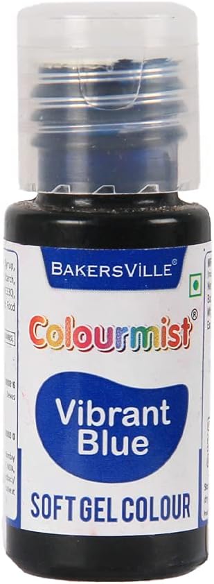 Colourmist Soft Gel Paste Food Color, (Vibrant Blue), 20Gm | Edible Gel Colour For Fondant/Dessert/Baking |