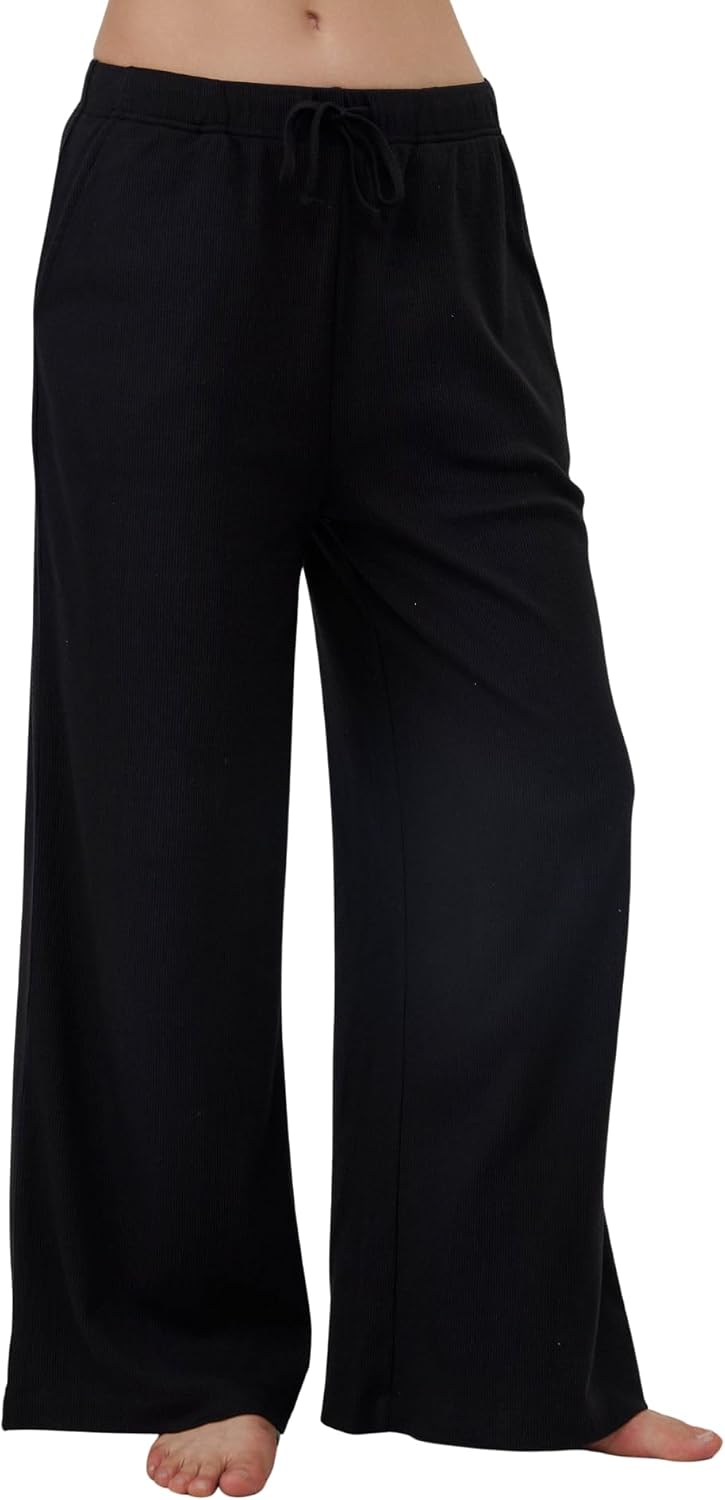 Gottex Beach Life Sandy Days Loungewear Bottoms - Elastic Drawstring Waist, Wide Leg, Mid-Rise, Tops Sold Separately
