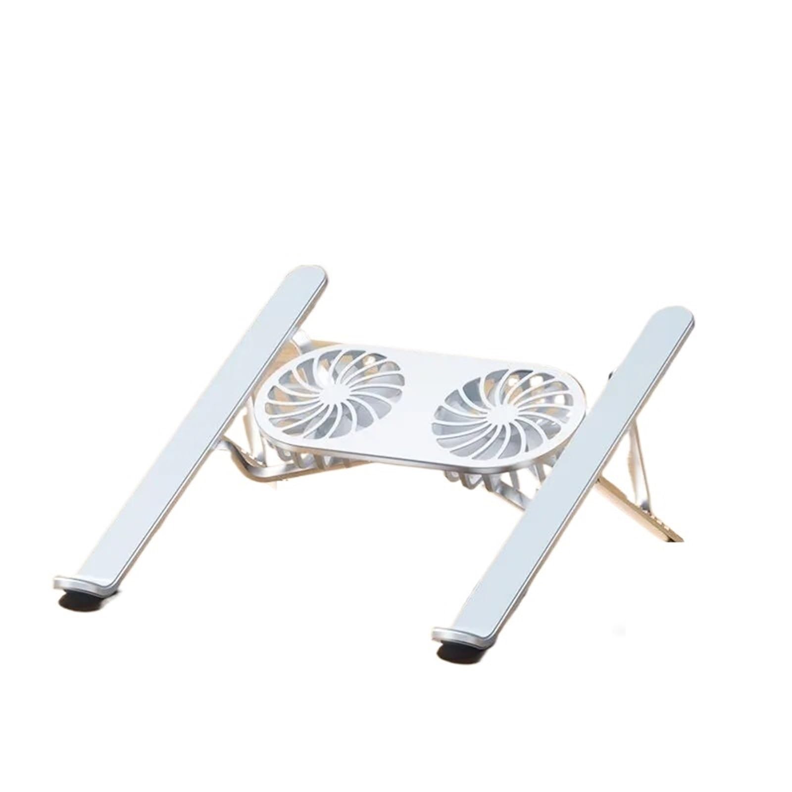 refrigerador para computadora portátil Soporte Base, ventilador doble, almohadilla de refrigeración plegable para ordenador portátil, soporte ajustable para portátil, enfriador de tableta Base Refrige