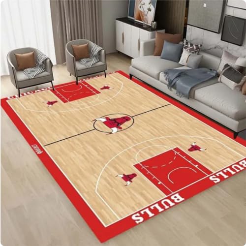 NBA Series Rugs - Basketball Area Rug für Wohnzimmer Schlafzimmer Nachttisch Fußmatte Fußabtreter...