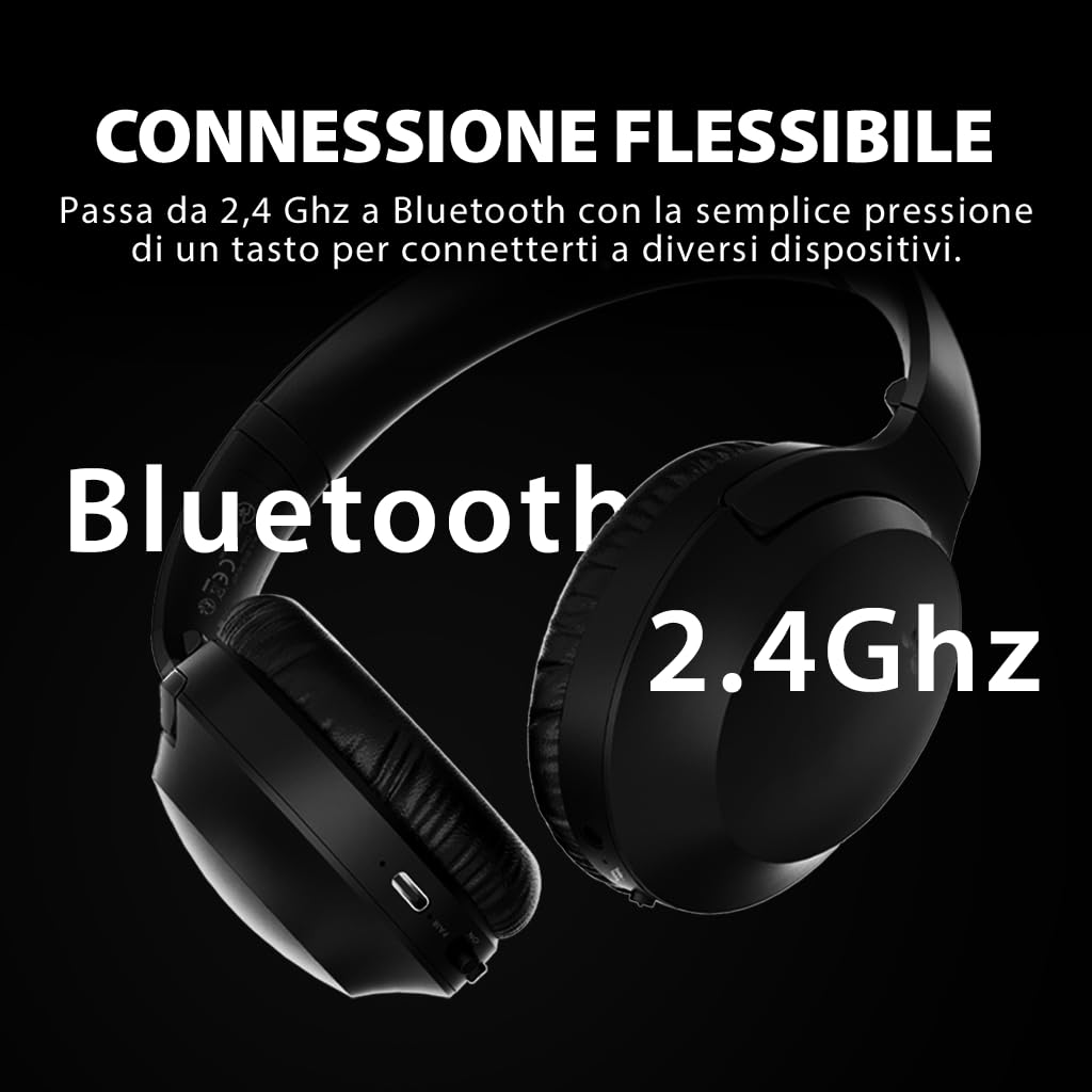 Avantree Opera Plus – Cuffie TV wireless, Dialoghi chiari & Amplificazione del volume per anziani, Pass-through ottico per soundbar, Base trasmettitore di ricarica | Dialogo chiaro e aumento del volume per anziani, passthrough della soundbar ottico, base