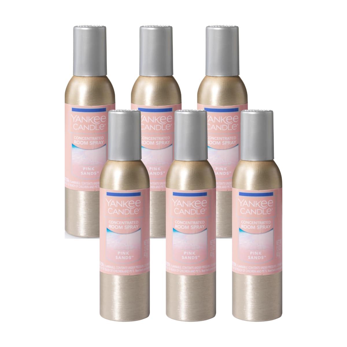 Yankee Candle Concentrated Air Freshener Room Spray, Odor Eliminator for  Home, Bathroom, Pink Sands, Oz (Pack of 6)