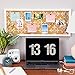 Juvale Decorative Cork Bulletin Boards for Walls (10 x 24 in) - White Frame Pin Board for Office, Bedroom & Room Decor