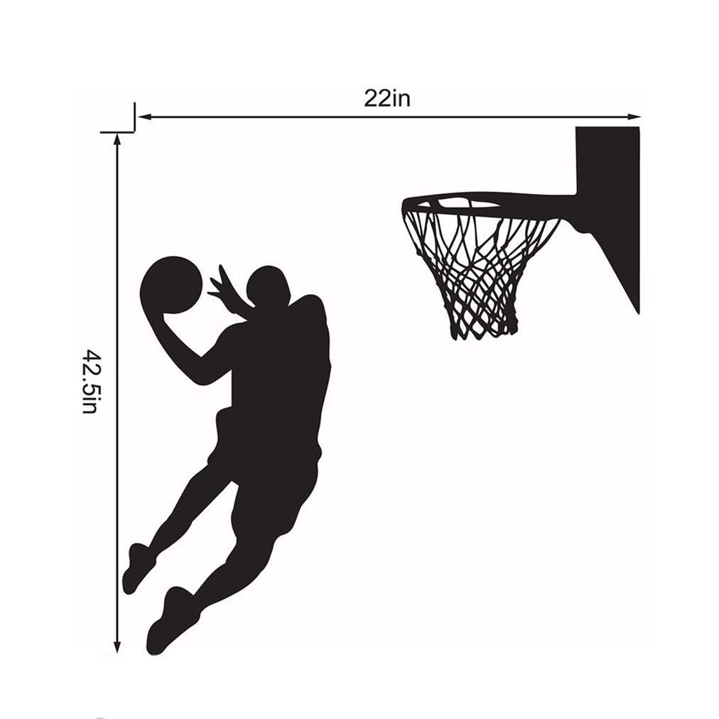 Amazon.co.jp: 3D ウォールステッカー バスケットボール選手