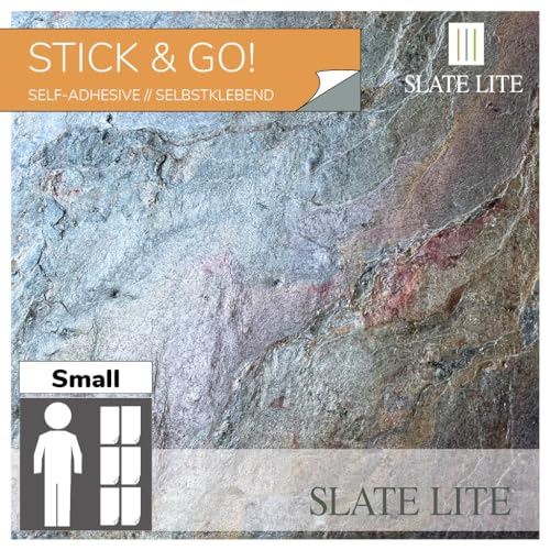 Slate-Lite Stick & Go Real Stone Veneer Tiles, 11.81" x