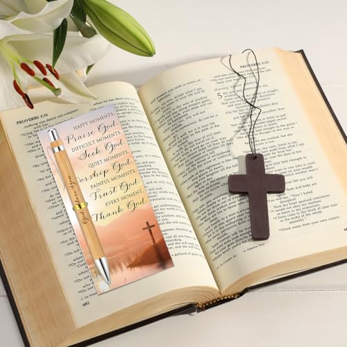 Cadeaux de l'école du dimanche : 20 stylos en bambou avec versets bibliques pour les élèves - 6