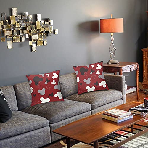 Pack Of 2 Cute Pillow Covers Cartoon Cushion Case Standard Throw Pillow Covers For Couch Sofa Bedding Home Decorative Pillowcases 18X18 In (Colorful 2) #TOP6