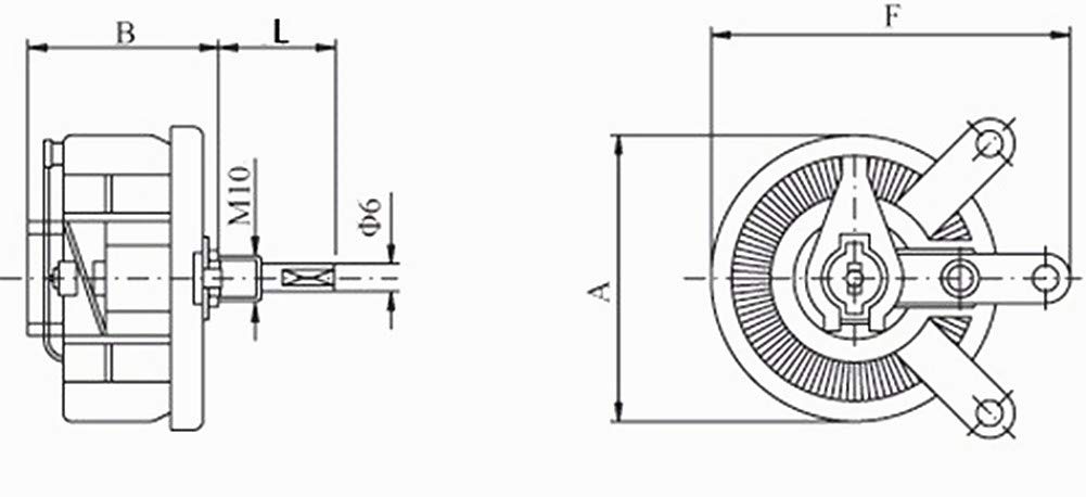 200W 500 OHM High Power Wirewound Potentiometer, Variable Resistor,Rheostat, 200 Watts.