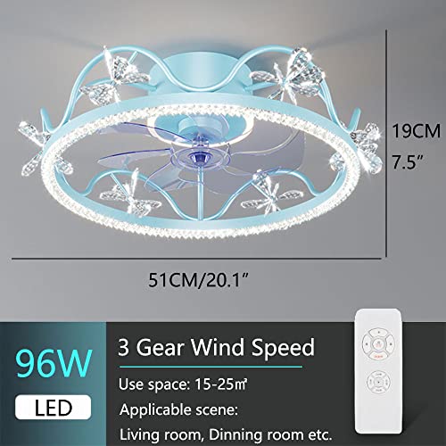 Ventilateur de plafond 3 vitesses avec plafonnier LED 96W