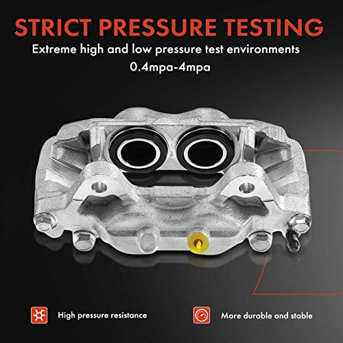 Image of A-Premium Disc Brake Caliper Assembly Compatible with Select Toyota Models - Sequoia 2008-2015, Tundra 2007-2015 - Front Right Passenger Side