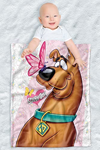 Image of LOGOVISION Scooby Doo Lightweight Baby Blanket, 30"X40", Butterfly Unisex for Infants Girls & Boys