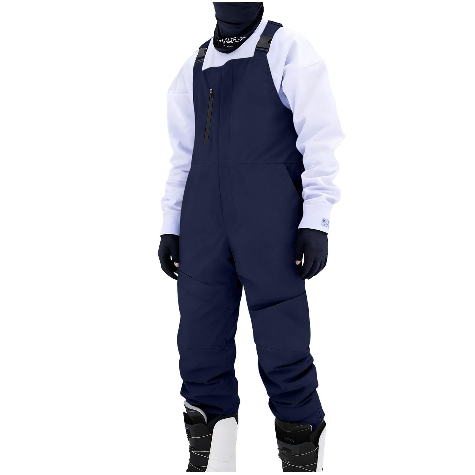 AACH Skihose Herren mit Träger Snowboardhose Wasserdicht Ski Latzhose Winddicht Atmungsaktiv Outdoorhose Winter Sport Wanderhose Thermo Einfarbig Schneehose Skifahren Cargohose Skioverall