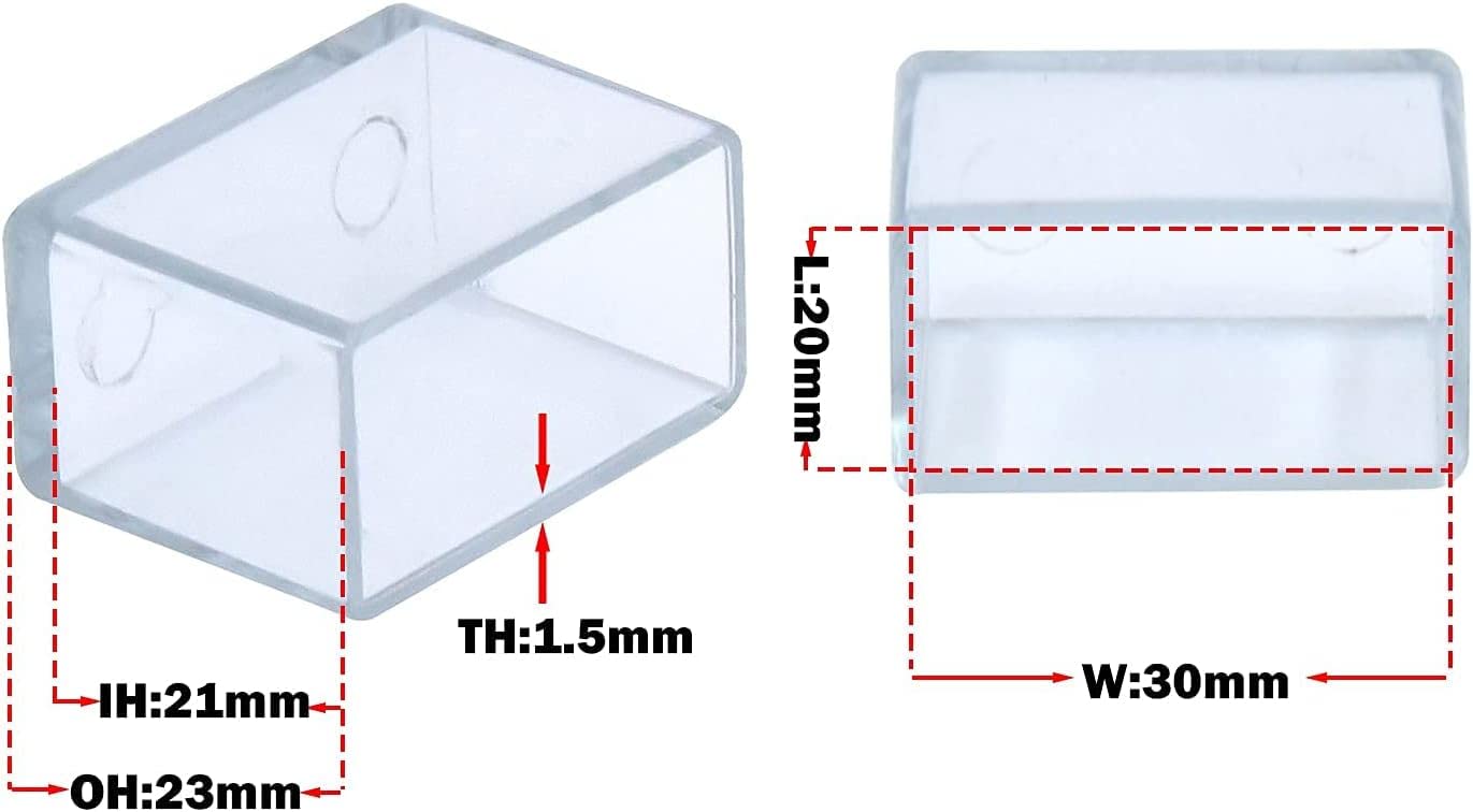 Tapas for muebles, fundas for patas de mesa, almohadillas de fieltro for muebles, 32 protectores de suelo for patas de sillas de PVC, puntas for patas de 13/16 x 1-3/16 pulgadas, 0.787 x 1.181 in, fun