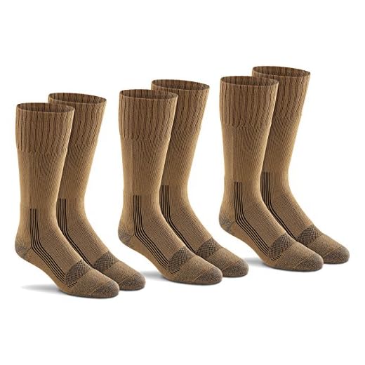 FoxRiver Mills 3 Pack Tactical Boot Lightweight Sock (Coyote Brown, Medium)