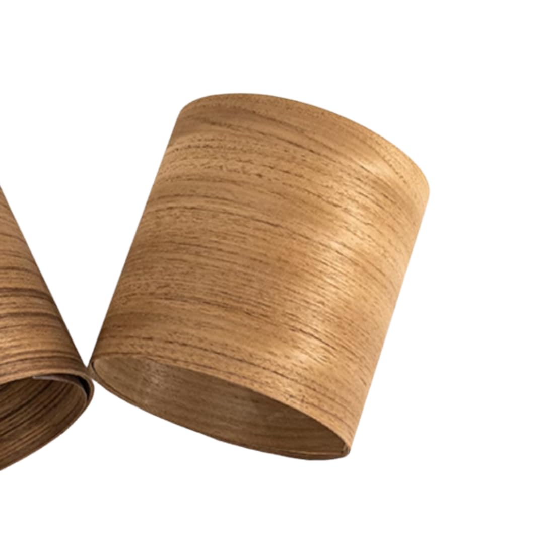 Placage en teck naturel de 0,5 mm, taille de 2,5 x 0,14 m, parfait pour la décoration de murs, d'armoires et de portes, également idéal pour la rénovation de meubles et d'intérieur de voiture