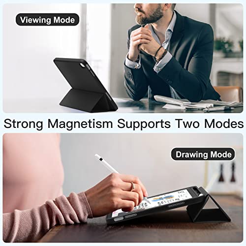 Image of Akkerds Compatible with iPad (A16) 11th Generation Case 11 Inch 2025, for iPad 10th Generation Case 10.9 Inch 2022 with Pencil Holder, Slim Trifold Stand Protective Cover with Soft TPU Back, Black