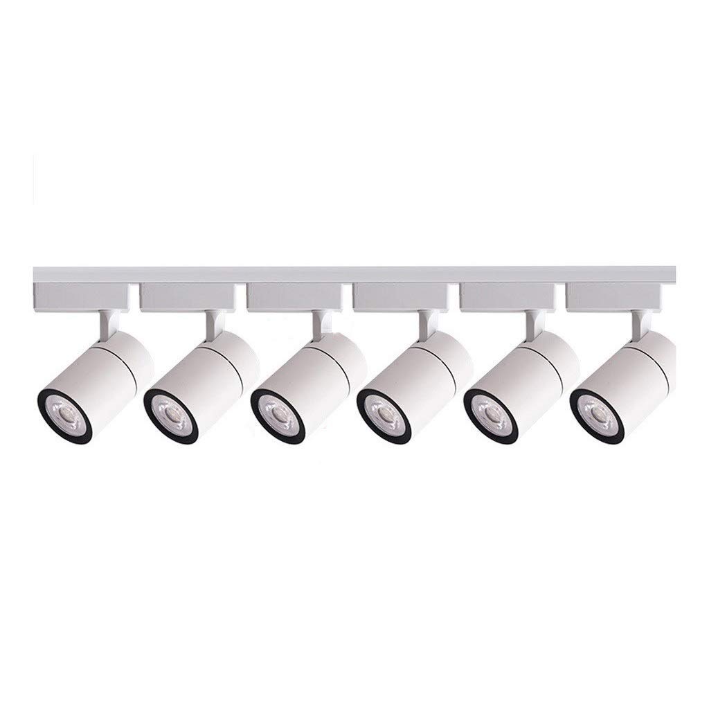 Éclairage sur rail à 6 voies, spots de plafond à LED rotatifs, kit d'éclairage sur rail 3 * 1M, éclairage de cuisine et de café - Blanc 180 W - Lumière naturelle