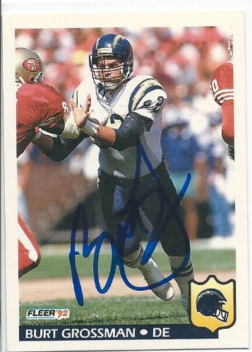 "1992, Burt Grossman, San Diego Chargers, Signed, Autographed, Fleer Football Card, Card # 359, A COA will be included"