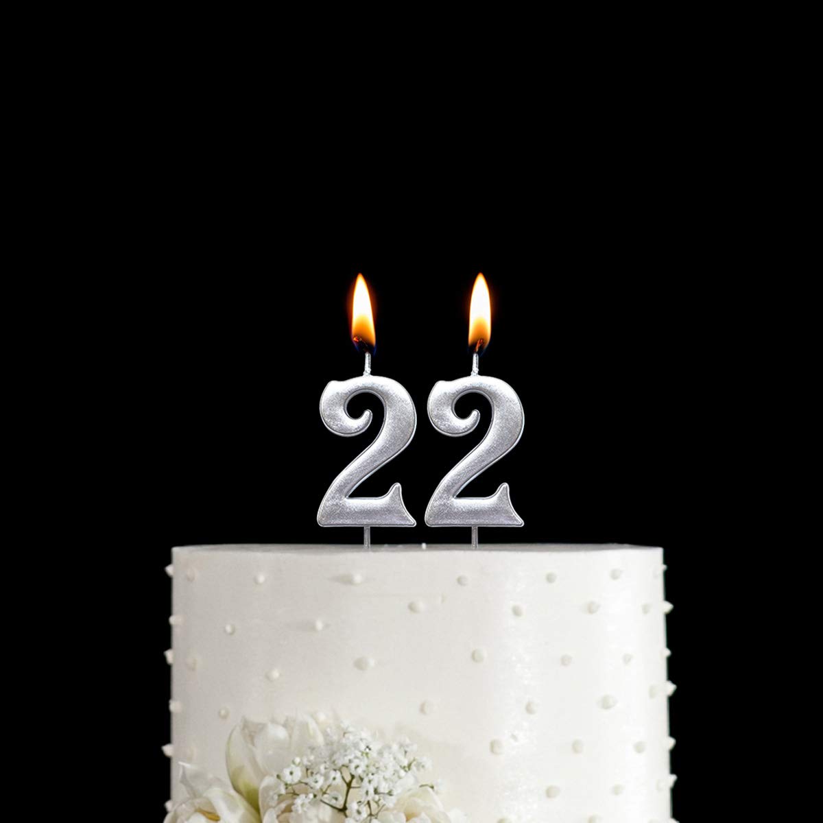 Amazon.co.jp: MAGJUCHE シルバー 22歳の誕生日 数字キャンドル 22番
