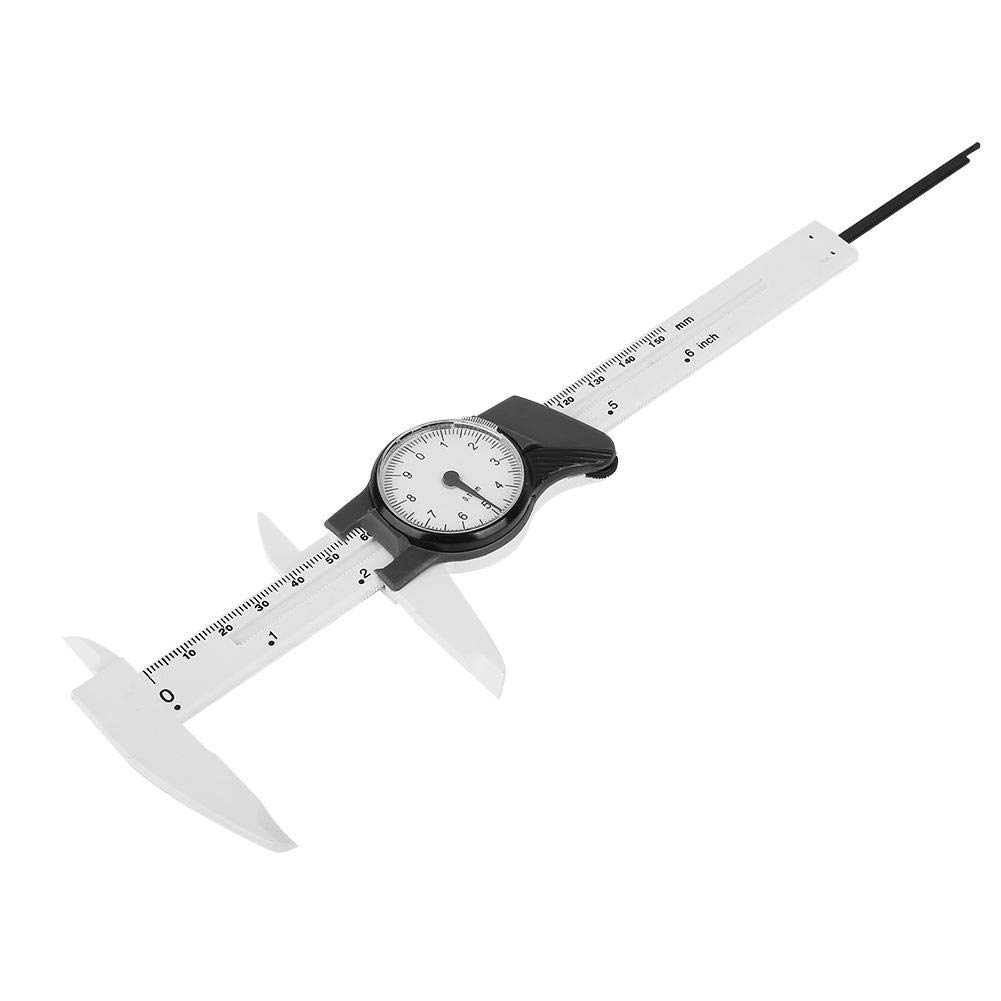 Dial Caliper 0-150mm Plastic Dial Vernier Caliper Ruler Gauge Roofessional Measure Tool(Blanco)
