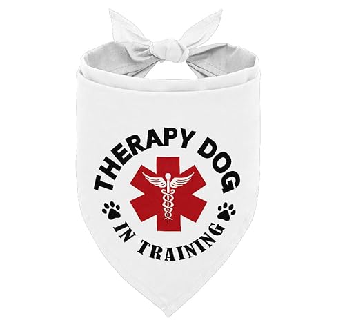 Dog Bandana, Therapy Dog Please Pet Me with, Dogs Scarf Classical Printing, Dogs Scarf Accessories, Doggy Kerchief Pet Kerchief, Christmas Birthday Thanksgiving Doggy Gift A08