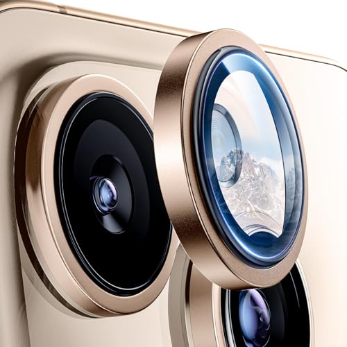 Image of Supershieldz CAM-Guard 3D Camera Lens Protector Ring for iPhone 16 Pro Max | 16 Pro, Keep Original Design and Color, 9H Hardness, Easy Installation - Desert Titanium