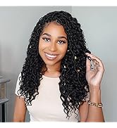 Goddess Locs Crochet Hair 12inch Curly Faux Locs Crochet Hair 6Packs River Locs Crochet Braids So...