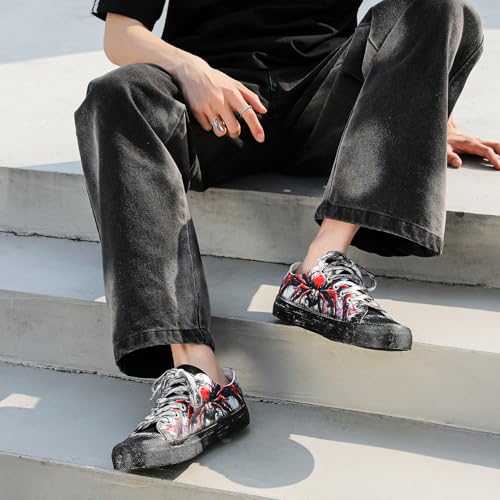 Unisex Spider Web Canvas Fashion Sneakers Vintage Low Top Casual Shoes for Men & Women Comfortable Walking Streetwear2