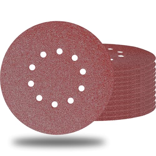 10 Pack 9-Inch 10 Hole 40 Grit Drywall Sandpaper -9